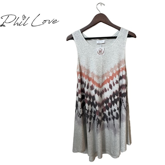 NWT Phil Love Tie Dye Mini Dress Sleeveless and Super Soft size M - Picture 1 of 8
